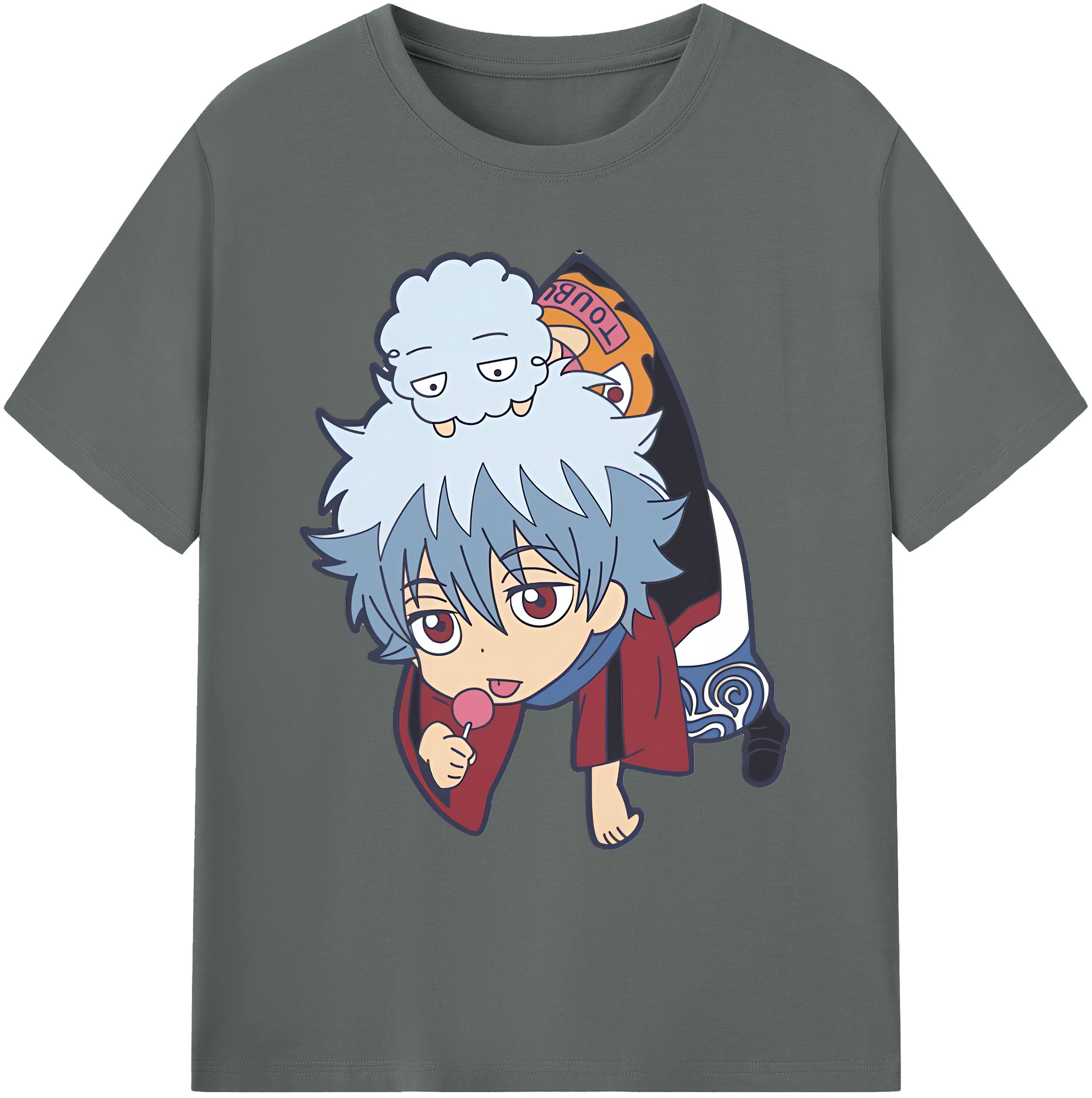 （画像用） ぎんたま 坂田銀時（さかたぎんとき） 神楽 志村新八（しむら しんぱち） GINTAMA Sakata Gintoki Kagura Shimura Shinpachi 綿100％ メンズ半袖Tシャツ｜肌触りやわらか＆通気性